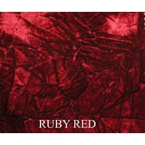 Crushed Flocking Velvet Upholstery/Curtain Fabric 10 Colors 60" by The Yard (RUBY RED)