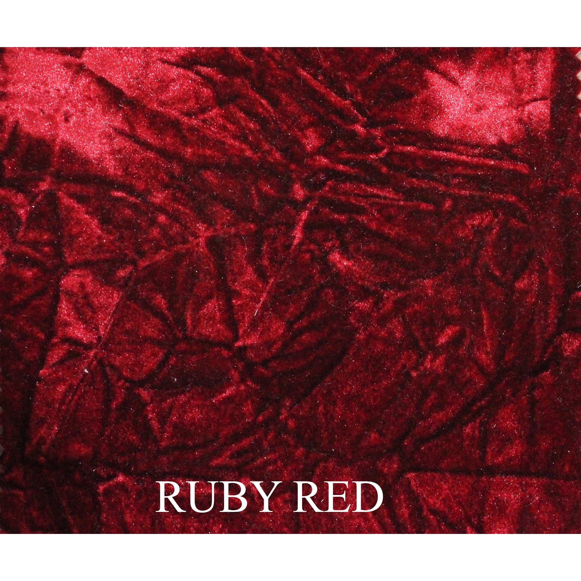 Crushed Flocking Velvet Upholstery/Curtain Fabric 10 Colors 60" by The Yard (RUBY RED)