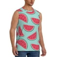 thumbnail image 2 of Uemuo Watermelon Pattern Men's Sleeveless T-Shirt,Muscle Athletic Tank Top, Moisture-wicking Quick-dry Breathable Classic Tee Top for Gym Run Outdoor Sports-Small, 2 of 8