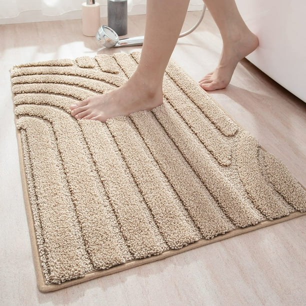DEXI Bathroom Rug Mat, Soft Absorbent Bath Rugs, NonSlip Washable Bath