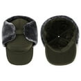 thumbnail image 7 of Winter Trooper Trapper Hat, Warm Russian Hats with Ear Flaps and Removable Facemask Hunting Ski Aviator Outdoor Windproof Cotton Polyamide Caps for Men and Women Adjustable Size (Green), 7 of 7