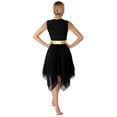 thumbnail image 2 of DPOIS Women's Praise Dance Dresses Sleeveless Lyrical Liturgical Dancewear Black L, 2 of 7