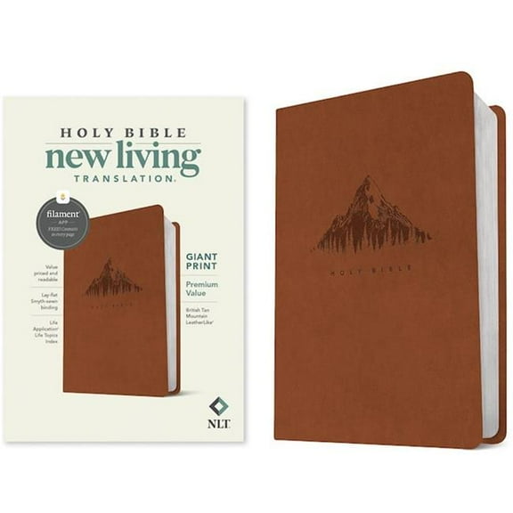 Tyndale House Publishers 397446 NLT Giant Print Premium Value Holy Bible Filament Enabled Edition-British