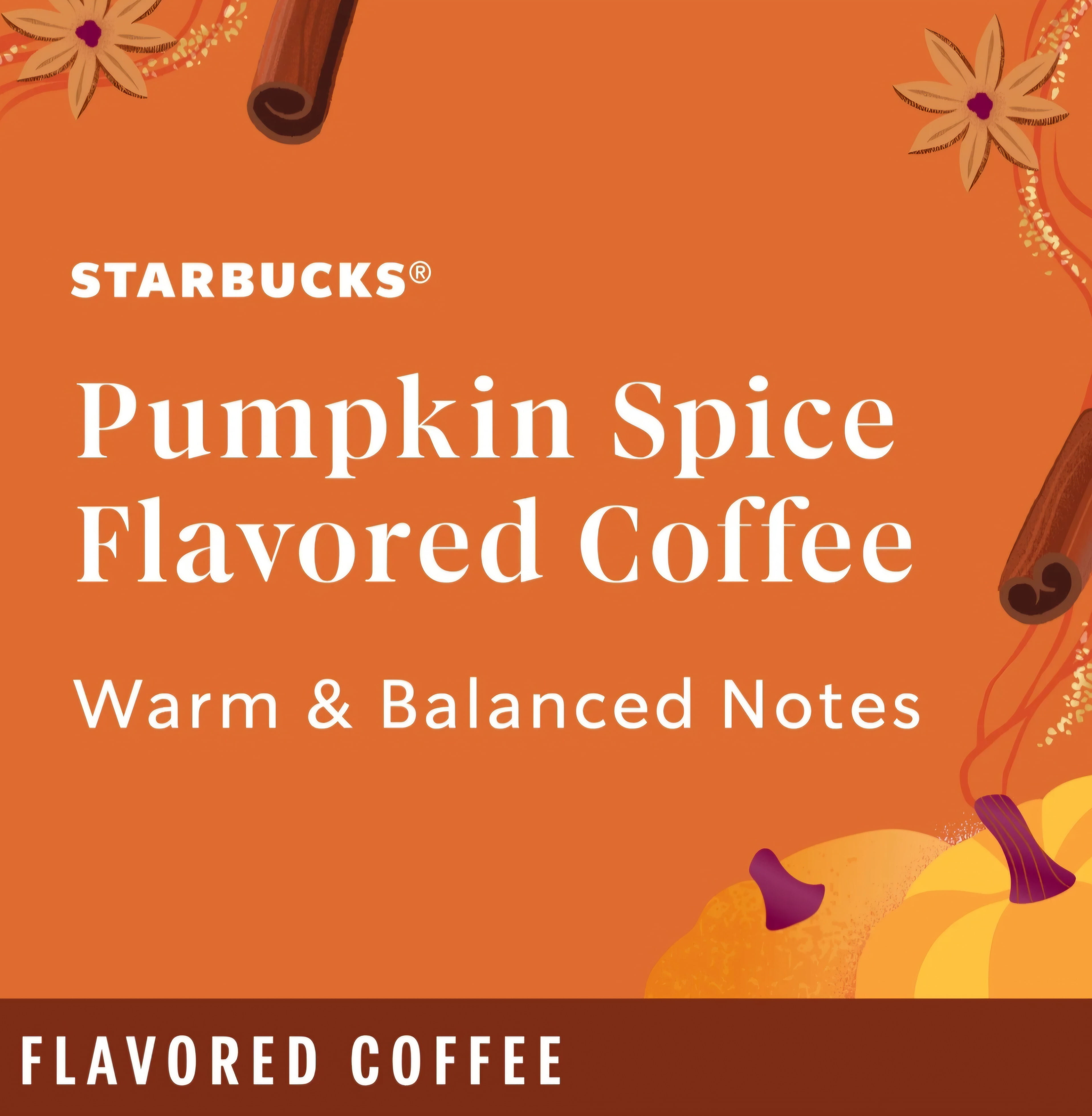 Starbucks Pumpkin Spice Light Roast Coffee K Cup Pods, 44 K Cups Total
