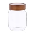 thumbnail image 1 of Frasco Hometrends de Vidrio con Tapa de Bambú para Almacenamiento de Alimentos de 500 ml., 1 of 4