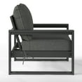 thumbnail image 4 of WestinTrends Montara Outdoor Modern HDPE Patio Club Chair with Waterproof Deep Seat Cushions, Gray/Gray, 4 of 15