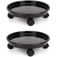 thumbnail image 1 of Bandeja móvil para macetas-Negro No. 4-2 piezas, 1 of 6