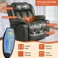thumbnail image 5 of TEKAMON Large Power Lift Recliner Chair for Elderly with Heat and Massage Leather Electric Recliners Chair For Living Room with Cup Holders, Remote Control (Grey), 5 of 9