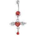 thumbnail image 2 of nipocaio 4 Bijoux Percés avec des Ailes d'Ange de Diamant, Anneau Ombilical, Clou Ombilical, Bouton Ombilical, Bijoux de Danse du Ventre Créatif, Décoration Ombilicale, 2 of 5