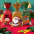 thumbnail image 3 of Bolsas de plástico para decoración del hogar, 25/50/100 piezas, Papá Noel, muñeco de nieve, caramelos mezclados, para regalo de Feliz Navidad, 2023, 2024, 3 of 4