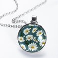 thumbnail image 2 of Daisy Women's Circular Glass Pendant Necklace Jewelry, 2 of 5