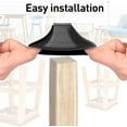 thumbnail image 6 of CHWM Black Square Chair Leg Protectors,Silicone Chair Leg Covers,Furniture Cups/Caps,with Felt Pads,XL(1.57-1.81") 16 Pack., 6 of 8