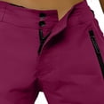 thumbnail image 4 of Miluxas Fashion Womens Color Block Waterproof Hiking Pants Casual Windproof Quick Dry Outdoor Pants with Pockets for Camping Climbing Hot Pink, 4 of 7