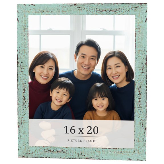 16x20 Frame Green Solid Wood Picture Frame Width 1.125 Inches | Interior Frame Depth 0.5 Inches |