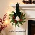 thumbnail image 6 of Mini Christmas Wreaths for Kitchen Cabinets, French Pine Wreath with Green Velvet Bow Red Berries, Snowy Farmhouse Holiday Decor 10.6in, 6 of 9