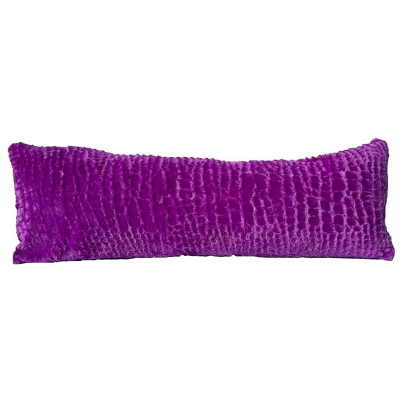 Soft Plush Body Pillow Cover 20x60 – Fluffy Pillow Sham with Zipper Closure, Double Sided Fuzzy Decorative Bed Pillowcase for Long Pillows Purple 60" x 20" (Pack of 1)