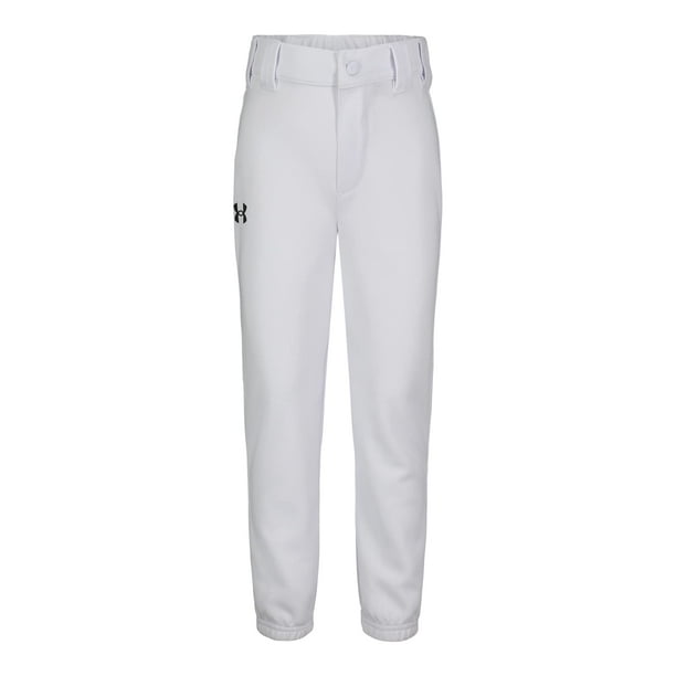 Pantalones de béisbol Under Armour Pre-School para niños, talla 5, blancos