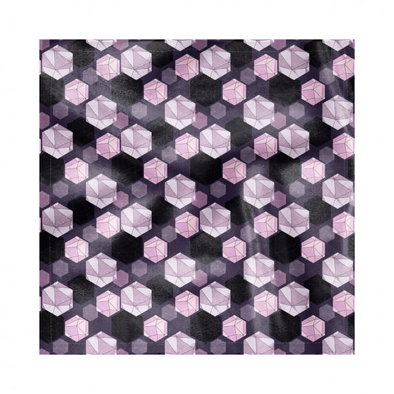Amethyst Decorative Satin Napkins Set of 4, Geometrical Cuts and Shapes Mystical Unique Artwork Modern Art Illustration, Square Fabric Party & Dinner Napkin, 18", Multicolor, by Ambesonne