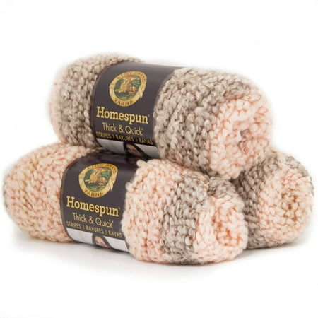 23 Acrylic Yarn - Lion Brand Yarn Homespun Thick and Quick Acrylic Fashion Yarn, 3 Pack