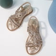 thumbnail image 4 of Godom Sandals for Girls Open Toe Cute Princess Flats Sparkly Summer Dress Shoes for Toddler Little Big Kid, 4 of 7