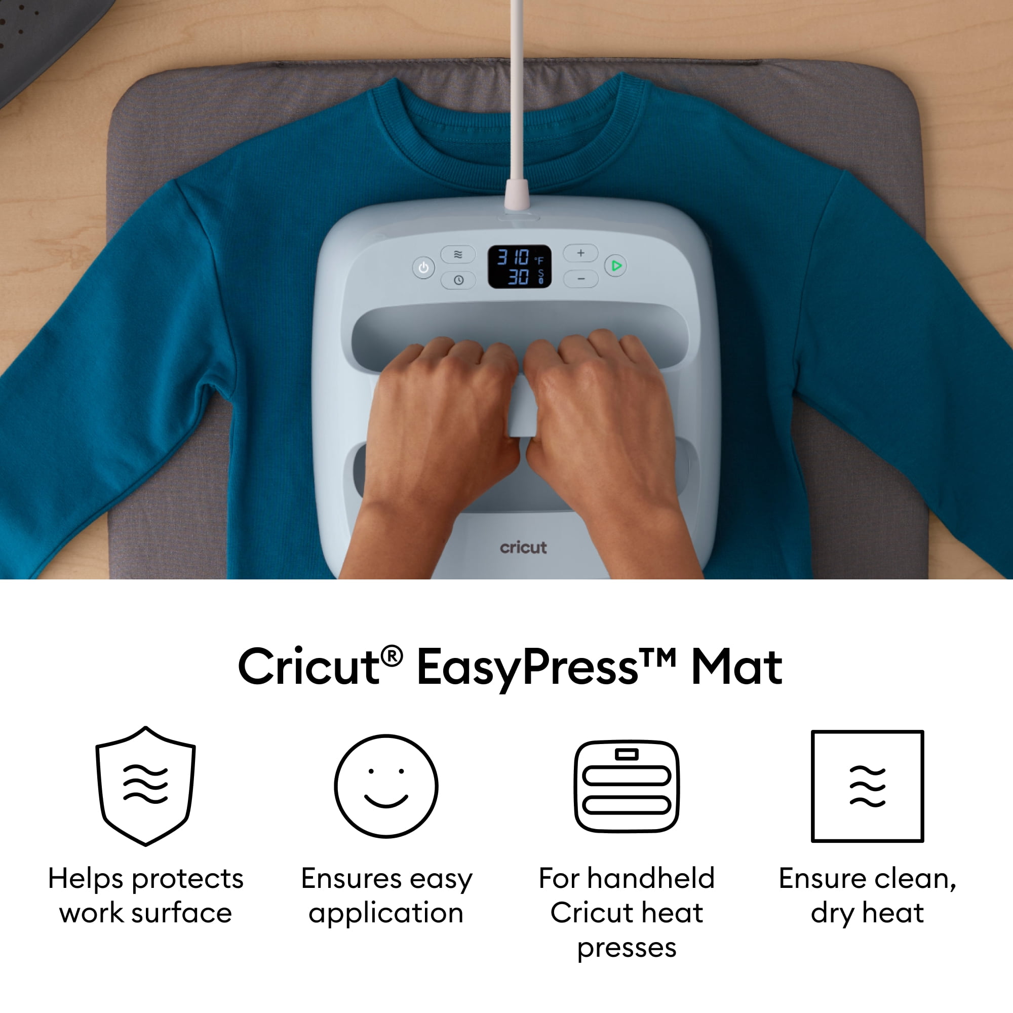 Cricut EasyPress® Mat, 5.5 in x 8.5 in, 8.5" x 5.5",Gray