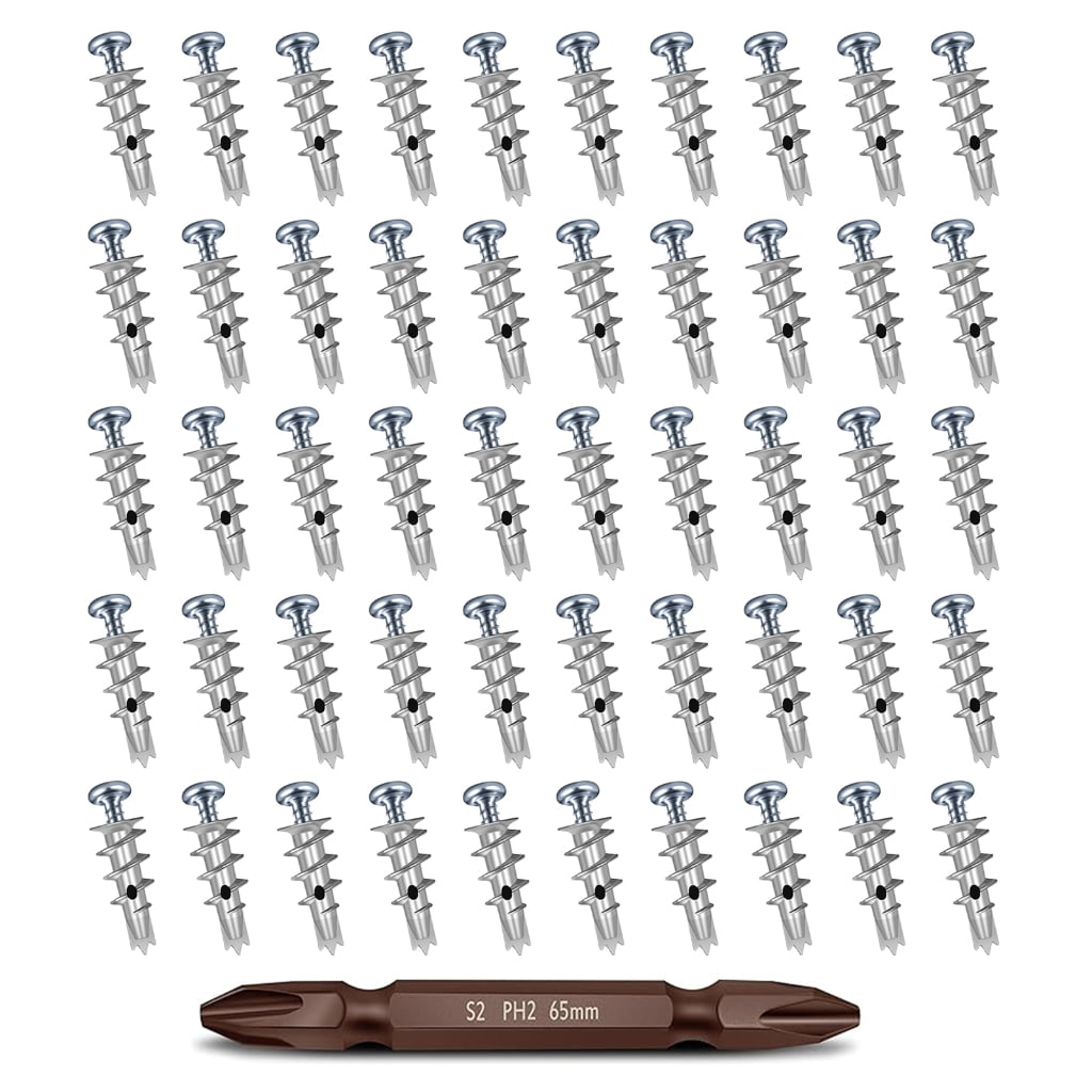 Metal Wall Anchors Set with Screws Versatile Metal Wall Anchors & Screws Simple Installation for Drywall Installation