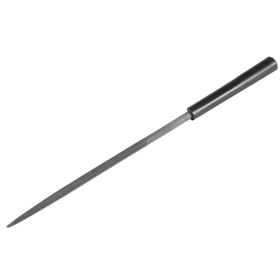 Second Cut Steel Round Needle File with Plastic Handle, 4mm x 160mm