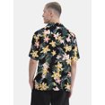 thumbnail image 5 of No Boundaries Men's & Big Men's Rayon Print Button Up Shirt with Short Sleeves, Sizes XS-5XL, 5 of 5