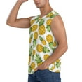 thumbnail image 3 of Picia Pineapple mens Cotton Tank Undershirts , Moisture-wicking Ribbed Tanks, Lightweight Cotton Tank Undershirts-X-Large, 3 of 8