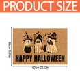 thumbnail image 3 of Liquidation! Tapis d'Entrée d'Halloween avec Décoration Festive en Noix de Coco, Blanc, 3 of 9