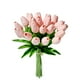 thumbnail image 1 of Tulipanes artificiales Mandy's de poliuretano sintético de color rosa claro, 20 tallos, 34 cm, 1 of 9