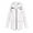 White, variant on DYTTDG Women's Plus Size Outdoor Waterproof Thick Jacket Casual Zipper Long Windbreaker Coat Drawstring Hooded Jacket with Pockets Great Gifts for Less