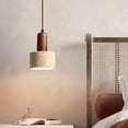 thumbnail image 6 of Rollbacks & More Yellow Travertine LED Pendant Light 3 Color Dimming 110-240V Japanese Wabi Sabi Style Ideal for Bedside, Restaurant, 6 of 8
