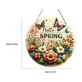 thumbnail image 3 of Dienrx Wooden Door Number, Welcome Sign Floral Greetings Door Hanger Seasonal Entry Decor Farmhouse Spring Door Plaque Outdoor Spring Floral Signage, 3 of 3