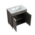 thumbnail image 4 of 30 in. Single Vanity in Gray Oak finish with Solid Surface Resin White Sink, 4 of 12