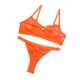 thumbnail image 4 of Encaje sexy conjunto de ropa interior sujetador ropa interior regalo para mujer, naranja fluorescente, L 2 piezas Advancent XX000054-46, 4 of 7