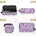 thumbnail image 5 of Hair Tool Organizer Bag with Heat Resistant Mat Removable Travel Storage Case for Hot Air Brushes Curling Irons Neon Purple Leopard Print, 5 of 8
