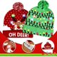 thumbnail image 4 of Paquete de 2 gorros navideños de punto con luz LED Flashi coloridos, 4 of 5