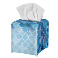 thumbnail image 7 of ZUXONGSY Fish Scales Square Tissue Box Covers 2 Pack PU Leather Tissue Cube Box Cover Lightweight Facial Cube Tissue Box Holder Case Dispenser for Bathroom,Car,Bedroom, Hotel, Office, 7 of 7