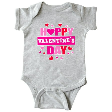 

Inktastic Happy Valentine s Day with Hearts Gift Baby Boy or Baby Girl Bodysuit