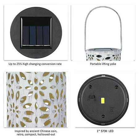 

Younar Solar Retro Chrysanthemum Cylindrical Light Hanging Garden Decorative Light Landscape Light