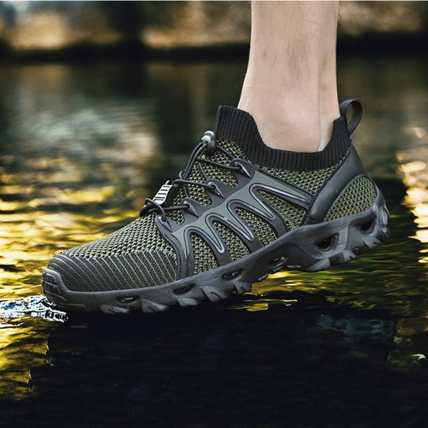 Zapatos De Vadeo Zapatos descalzos para hombre, cordones elásticos de malla transpirable, cómodos para vadear en la playa Sywqhk Para Estrenar