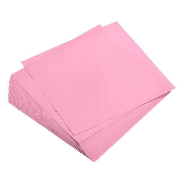 25 hojas de papel origami de 8x8 pulgadas, doble cara, hoja cuadrada rosa para proyectos de arte y manualidades, principiantes
