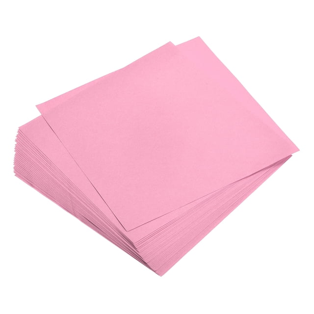 Unique Bargains 25 Sheets 8x8 Inch Origami Paper Double Sided Pink Square Sheet for Art Craft Project, Beginners