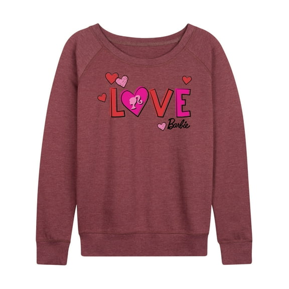 Barbie - Patterned Love - Women's Lightweight French Terry Long Sleeve Shirt