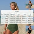 thumbnail image 3 of Qulqfy Womens One Piece Swimsuits High Waisted Tummy Control Short Sleeve Monokini Slimming Tankini Modest Swimwear with Built in Bra Womens Bathing Suits M, 3 of 7