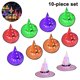 thumbnail image 1 of Decoraciones de Halloween Colgante al aire libre Iluminado Resplandeciente Sombrero de bruja Decoraciones con luces de Halloween Cuerda Funciona con pilas Decoración de Halloween para exteriores Adepaton 2034512-2, 1 of 9
