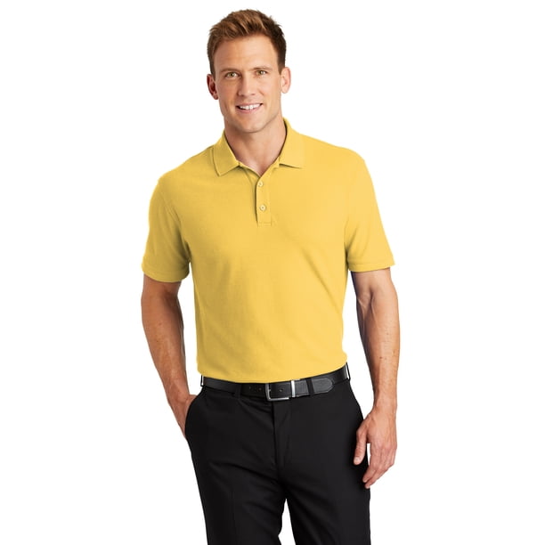 Polo de piqué clásico Core de Port Authority®. K100 Gota Limón Amarillo 3XL Autoridad Portuaria K100