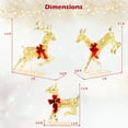 thumbnail image 3 of Gymax Renne de Noël Éclairé avec Lumières LED et Piquets Rouges, 3 of 9
