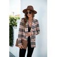 thumbnail image 1 of Women's Open Front Plaid Blazer Coat Jacket Long Sleeve Mock Front Pockets Formal Work Attire, 1 of 5